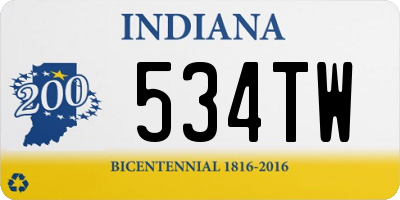 IN license plate 534TW