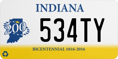 IN license plate 534TY