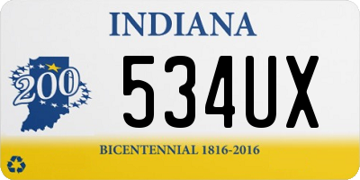 IN license plate 534UX