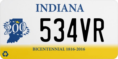 IN license plate 534VR