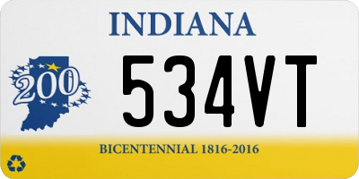 IN license plate 534VT