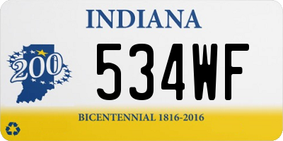 IN license plate 534WF