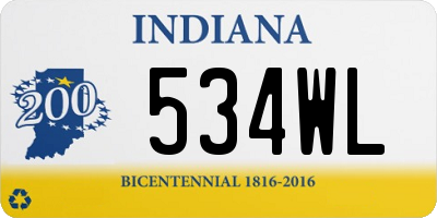 IN license plate 534WL