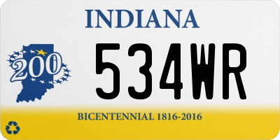 IN license plate 534WR