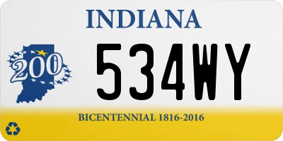 IN license plate 534WY