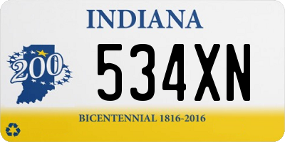 IN license plate 534XN