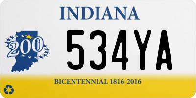 IN license plate 534YA