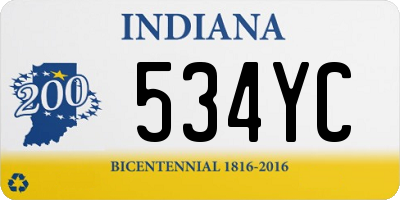 IN license plate 534YC