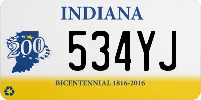 IN license plate 534YJ