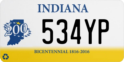 IN license plate 534YP