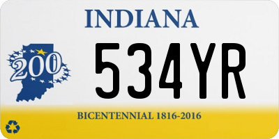 IN license plate 534YR