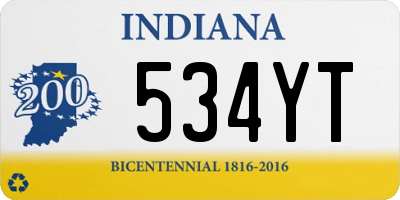 IN license plate 534YT