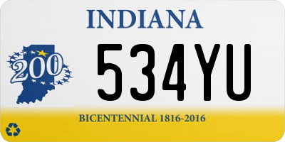 IN license plate 534YU