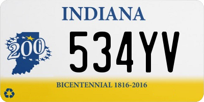 IN license plate 534YV