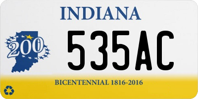 IN license plate 535AC