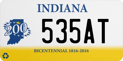 IN license plate 535AT