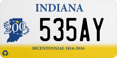 IN license plate 535AY