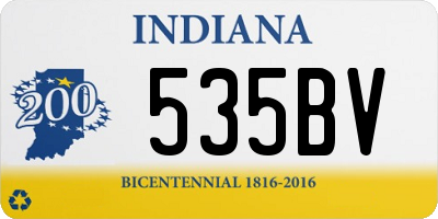 IN license plate 535BV
