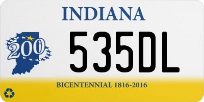 IN license plate 535DL