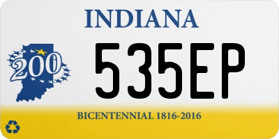 IN license plate 535EP