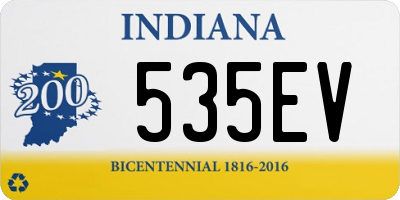 IN license plate 535EV