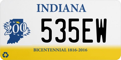 IN license plate 535EW