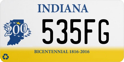 IN license plate 535FG