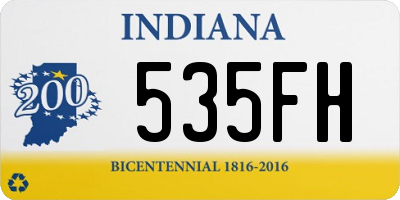 IN license plate 535FH