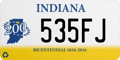 IN license plate 535FJ