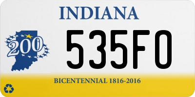 IN license plate 535FO