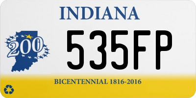 IN license plate 535FP