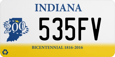 IN license plate 535FV