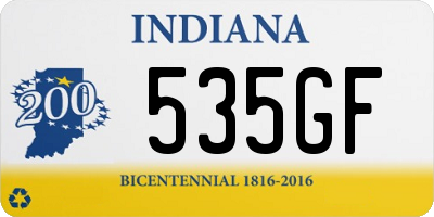 IN license plate 535GF