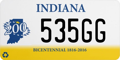 IN license plate 535GG