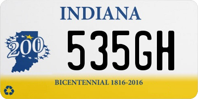 IN license plate 535GH