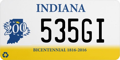 IN license plate 535GI