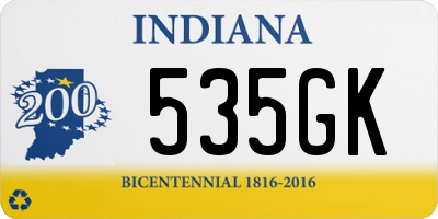 IN license plate 535GK