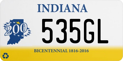 IN license plate 535GL