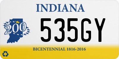 IN license plate 535GY