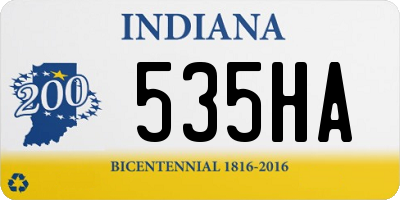 IN license plate 535HA