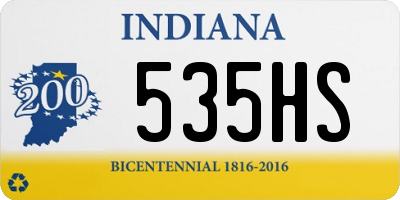 IN license plate 535HS