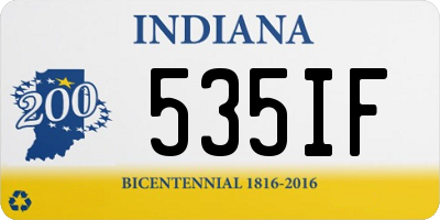 IN license plate 535IF