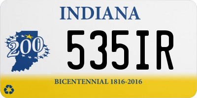 IN license plate 535IR