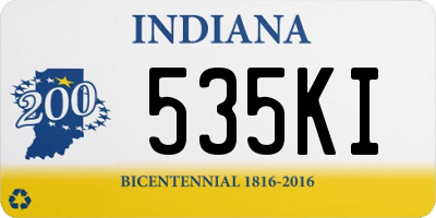 IN license plate 535KI