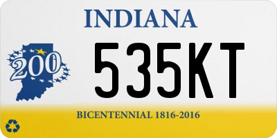 IN license plate 535KT