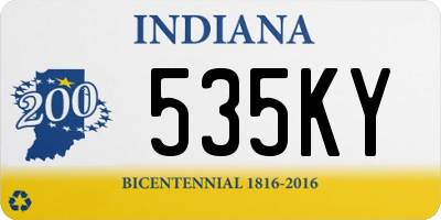 IN license plate 535KY