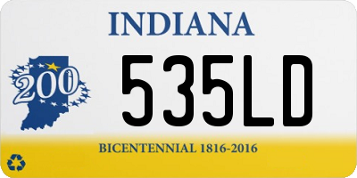 IN license plate 535LD