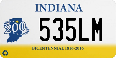 IN license plate 535LM