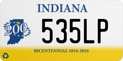 IN license plate 535LP