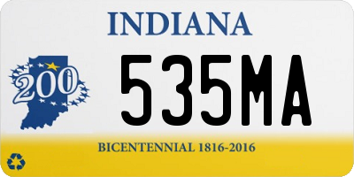 IN license plate 535MA